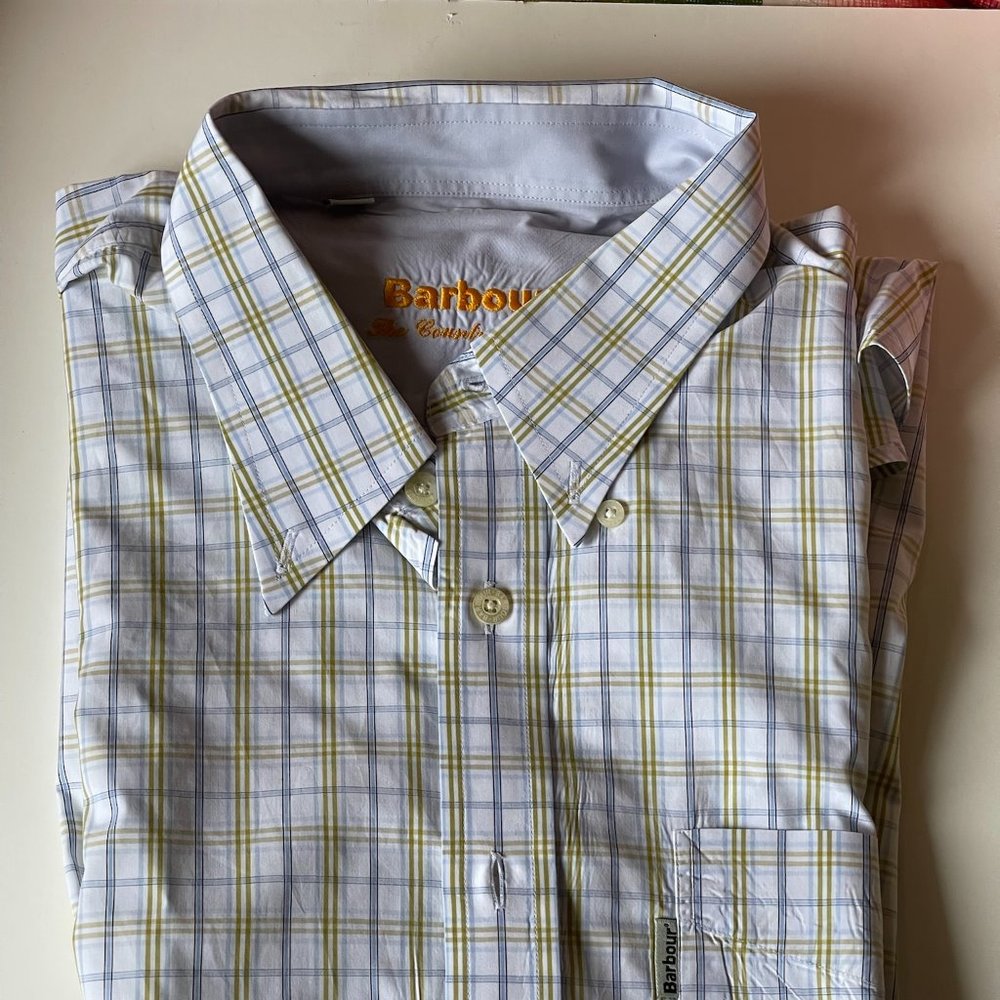 BARBOUR The Country Shirt short sleeve tattersall design  EURO 2XL